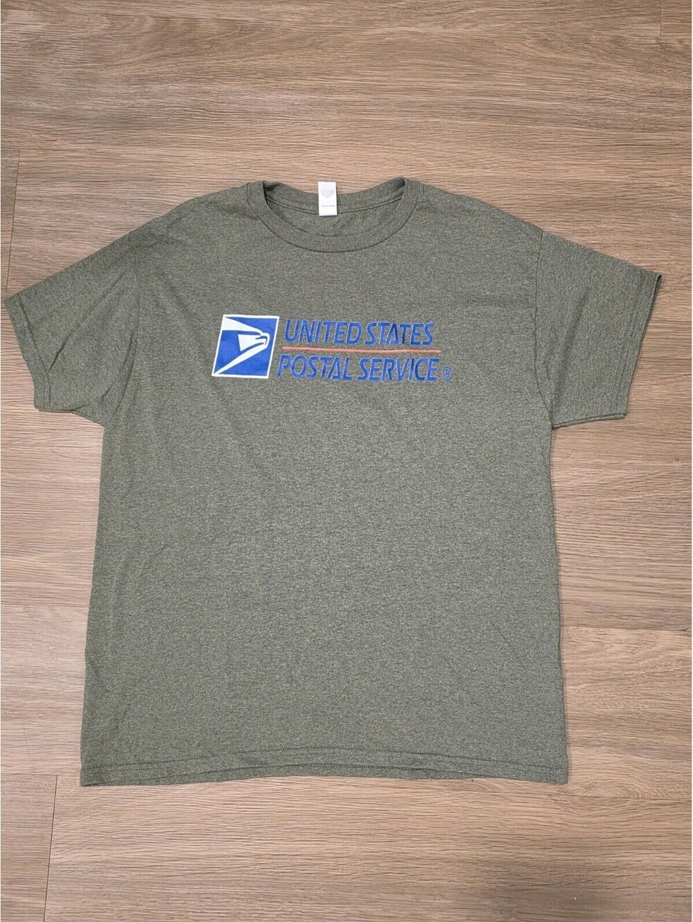 USPS United States Postal Service Logo T Shirt Mens Medium Hanes EcoSmart Green